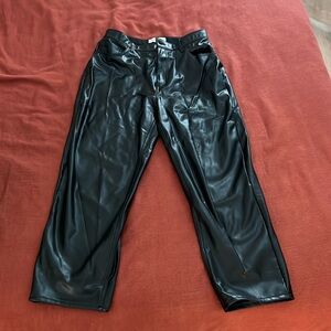 Leather pants straight leg